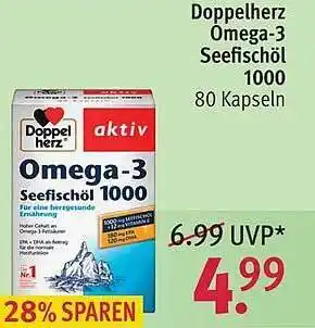 Rossmann Doppelherz Omega-3 Seefischöl 1000 Angebot