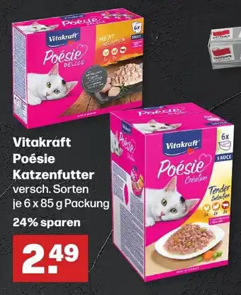 Handelshof Vitakraft Poésie Katzenfutter 6 x 85 g Packung Angebot