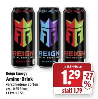 Wasgau Reign Energy Amino-Drink 0,5L Angebot