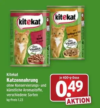 Wasgau Kitekat Katzennahrung 400g Angebot