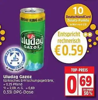 Edeka Uludag gazoz Angebot