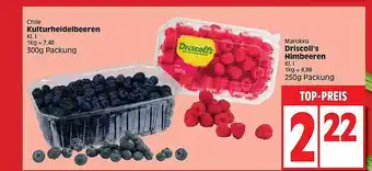 Edeka Kulturheidelbeeren oder driscoll's himbeeren Angebot