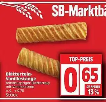 Elli Markt Blätterteig-vanillestange Angebot