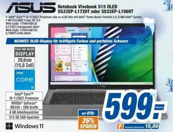 HEM Expert Asus notebook vivobook s15 oled s533ep-l1720t oder s533ep-l1569t Angebot