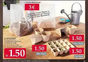 Woolworth Kokos blumenerde oder anzuchttöpfe Angebot