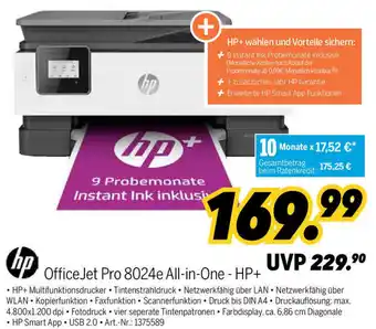 MEDIMAX hp OfficeJet Pro 8024e All in One Angebot