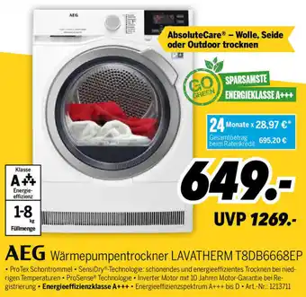 MEDIMAX AEG Wärmepumpentrockner Lavatherm T8DB6668EP Angebot