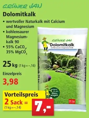 Thomas Philipps Grüner Jan Dolomitkalk 25 kg Angebot