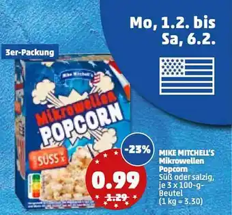 PENNY Mike Mitchell's Mikrowellen Popcorn Angebot