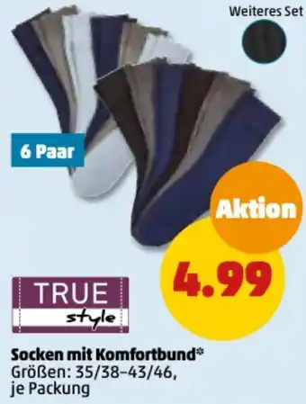 PENNY True Style Socken mit Komfortbund Angebot