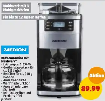 PENNY Medion Kaffeemaschine mit Mahlwerk Angebot