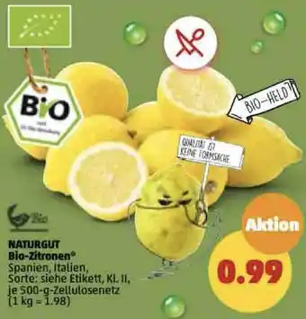 PENNY Naturgut Bio Zitronen 500 g Angebot