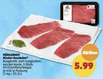 PENNY Mühlenhof Rinder Rouladen 450 g Packung Angebot