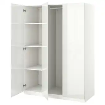 IKEA Pax / fardal schrankkombination weiß/hochglanz weiß 150x60x201 cm Angebot