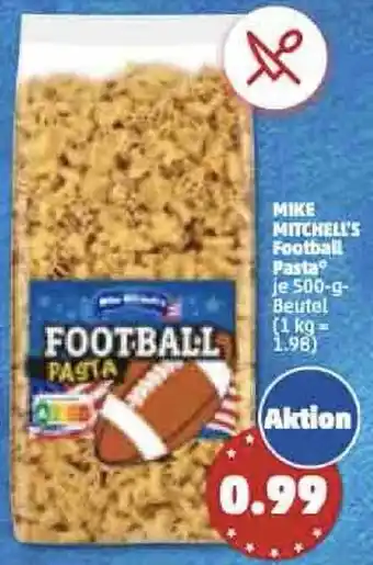 PENNY Mike Mitchell's Football Pasta 500 g Beutel Angebot