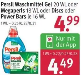 Rossmann Persil Waschmittel Gel 20 WL oder Megaperls 18 WL oder Discs oder Power Bars 16 WL Angebot