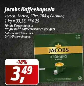 Simmel Jacobs Kaffeekapseln 20st Angebot