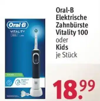 Rossmann Oral B Elektrische zahnbürste Vitality 100 oder Kids Angebot