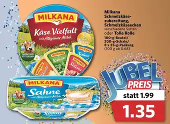 Combi Milkana Schmelzkasezubereitung, Schmelzkaseecken oder Tolle Rolle 100g/200g/8*25g Angebot