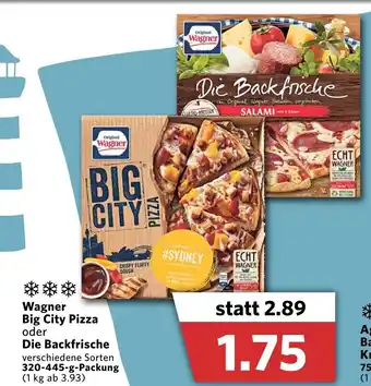 Combi Wagner Big City Pizza oder Die Backfrische 320-445g Angebot