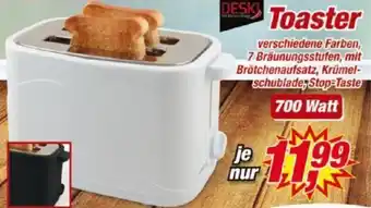 Posten Börse Deski Toaster 700 Watt Angebot