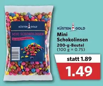 Combi Kusten Gold Mini Schokolinsen 200g Angebot