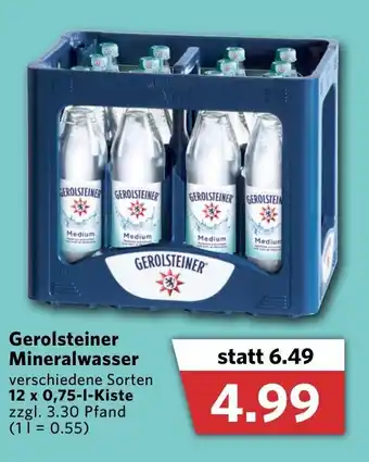 Combi Gerolsteiner Mineralwasser 12*750ml Angebot