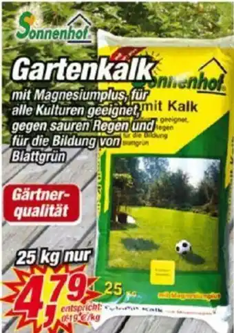 Posten Börse Sonnenhof Gartenkalk 25 kg Angebot