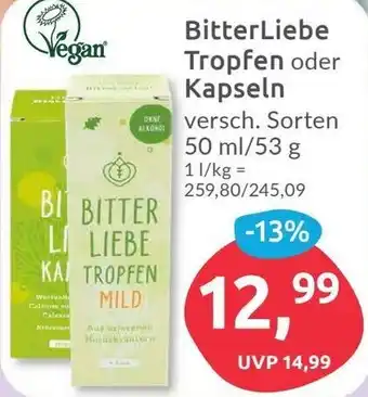 Budni BitterLiebe Tropfen oder Kapseln 50 ml/53 g Angebot