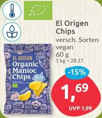 Budni El Origen Chips 60 g Angebot