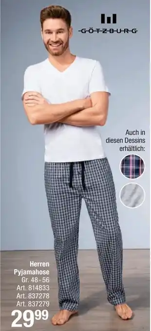 AWG Mode Götzburg Herren Pyjamahose Angebot