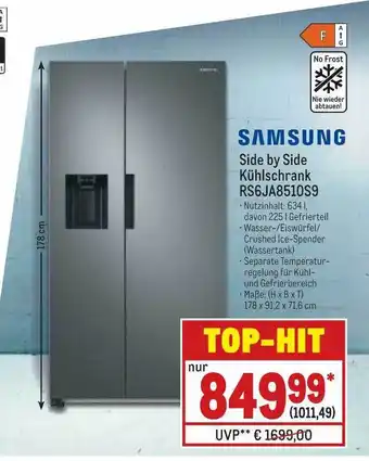 METRO Samsung side-by-side kühlschrank rs6ja8510s9 Angebot