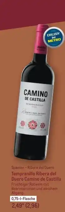 METRO Tempranillo ribera del duero camino de castilla Angebot