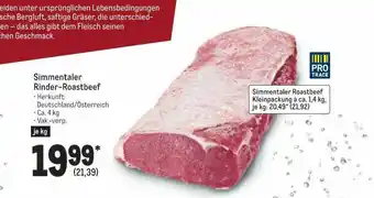 METRO Pro trace simmentaler rinder-roastbeef Angebot