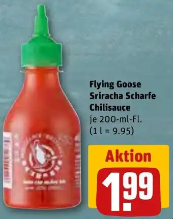 REWE Flying Goose Sriracha Scharfe Chilisauce 200 ml Fl. Angebot