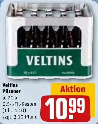 REWE Veltins Pilsener 20x0,5 L-Fl. Kasten Angebot