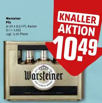 REWE Warsteiner Pils 20x0,5 L-Fl. Kasten Angebot