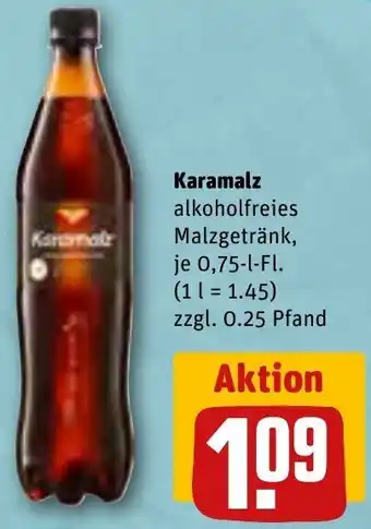 REWE Karamalz alkoholfreies Malzgetränk 0,75 L-Fl. Angebot