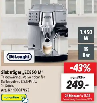 Lidl DēLonghi Siebträger EC850.M Angebot