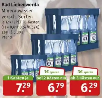 Markgrafen Bad Liebenwerda Mineralwasser 12x1 L PET-Fl. Kasten Angebot