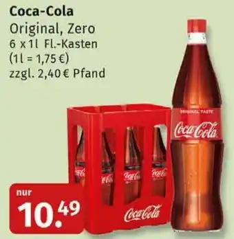 Markgrafen Coca-Cola Original, Zero 6x1 L Fl. Kasten Angebot