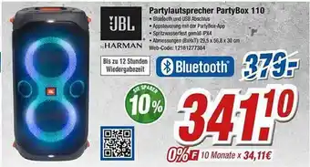 Expert Klein Jbl partylautsprecher partybox 110 Angebot