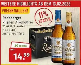 Markgrafen Radeberger pilsner, alkoholfrei Angebot