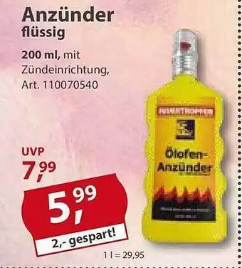 Sonderpreis Baumarkt Anzünder flüssig Angebot