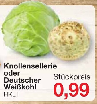 Jawoll Knollensellerie oder Deutscher Weiẞkohl Angebot