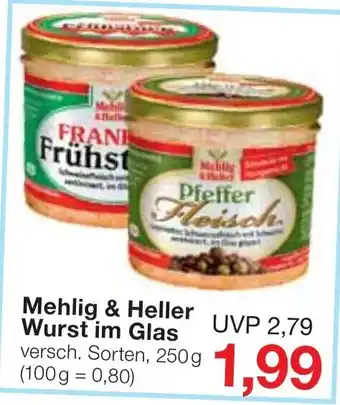 Jawoll Mehlig & Heller Wurst im Glas 250g Angebot