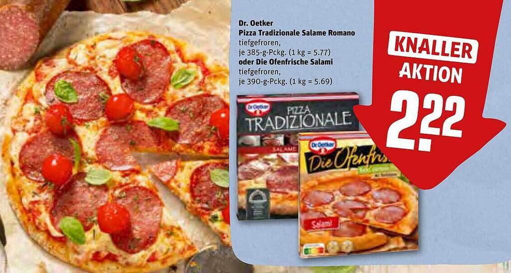 Dr oetker pizza tradizionals salame romano oder die ofenfrische salami