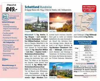 Lidl Reisen Schottland rundreise Angebot