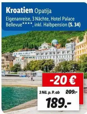 Lidl Reisen Kroatien opatija Angebot