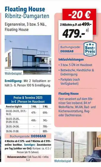 Lidl Reisen Floating house Angebot